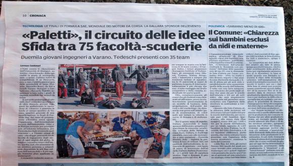 הרכב מופיע בעיתון מקומי באיטליה.